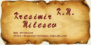 Krešimir Milešev vizit kartica